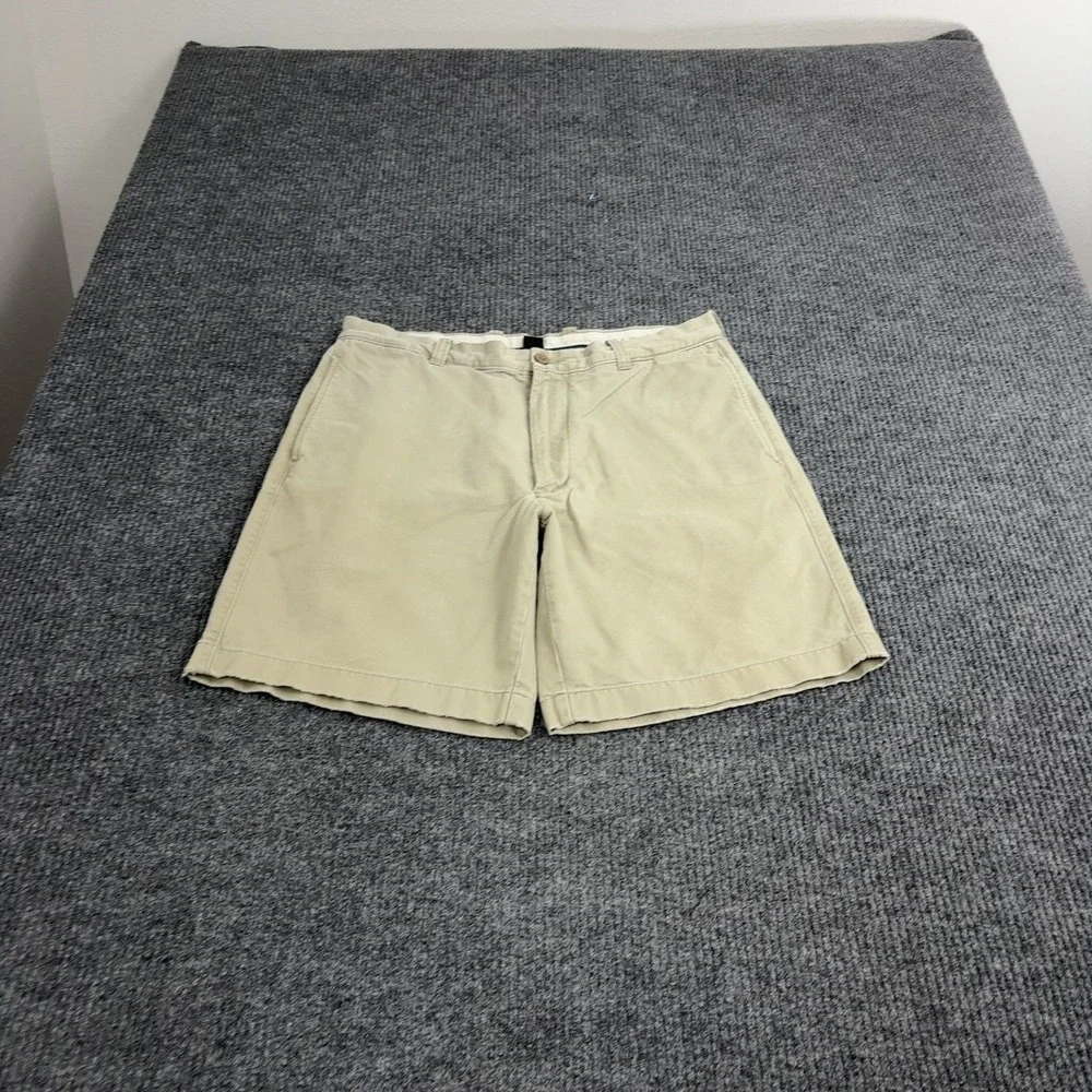 J.Crew Chino Shorts Mens 36 Khaki Cotton‎ Broken In Regular Fit Casual Preppy